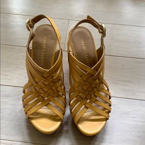 Franco Sarto Wedge Leather Sandals